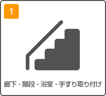 廊下・階段・浴室・手摺り取り付け