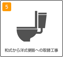 和式から洋式便器への取り換え工事